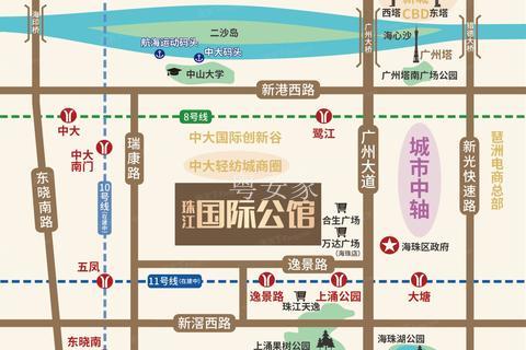 珠江国际公馆位置交通图